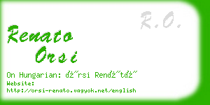 renato orsi business card